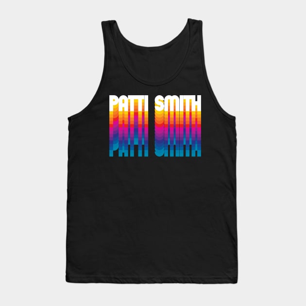 Retro Patti Proud Name Personalized Gift Rainbow Style Tank Top by Time Travel Style